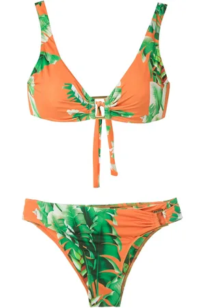 AMIR SLAMA Set bikini a fiori