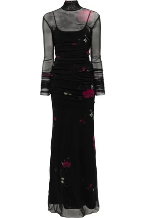 BLUMARINE Abito lungo con stampa