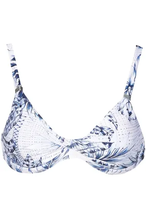 Lygia & Nanny Top bikini con stampa Palm Tree