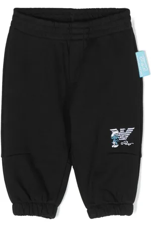 Emporio Armani Pantaloni sportivi con ricamo Puffi