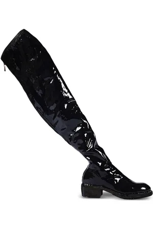 GUIDI Stivali al ginocchio metallizzati