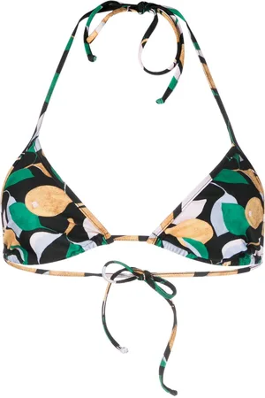 La DoubleJ Top bikini con stampa Orchard