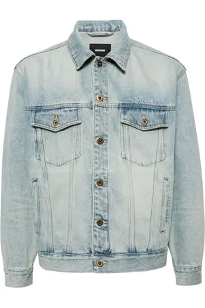 We11 Done Giacca denim con ricamo logo