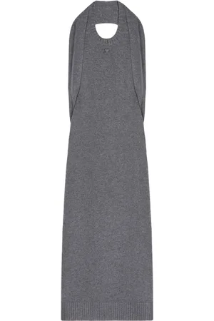 Courrèges Abito midi con spalle scoperte