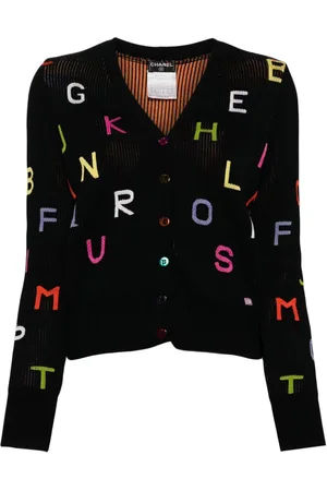 CHANEL Cardigan Alphabet con intarsi 2001