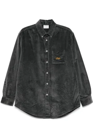 Drôle de Monsieur Camicia a coste con ricamo
