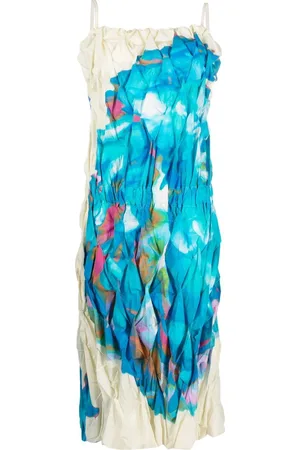 Issey Miyake Abito midi con stampa anni 2000