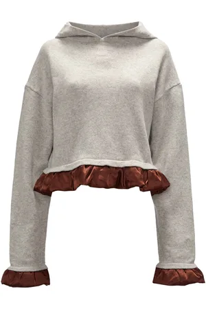 J.W.Anderson Felpa crop con cappuccio