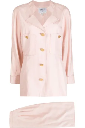 CHANEL Tailleur monopetto con gonna anni 