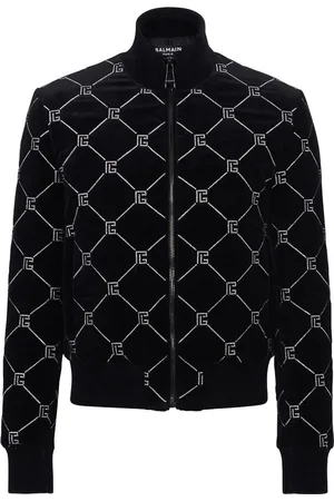 Balmain Bomber con strass trapuntato