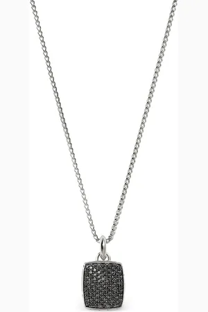 John Hardy Collana Tag in sterling con zaffiro