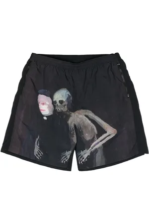 UNDERCOVER Shorts con stampa x Helen Verhoeven