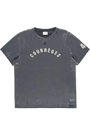 Courrèges T-shirt con effetto vissuto