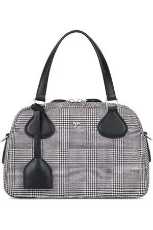 Courrèges Borsa tote con motivo pied-de-poule