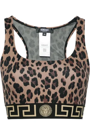 VERSACE Reggiseno sportivo con motivo Greca