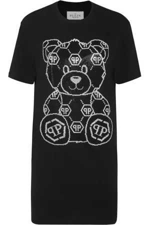 Philipp Plein Abito corto con stampa Teddy Bear