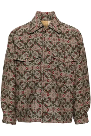 UMA WANG Giacca-camicia con motivo jacquard