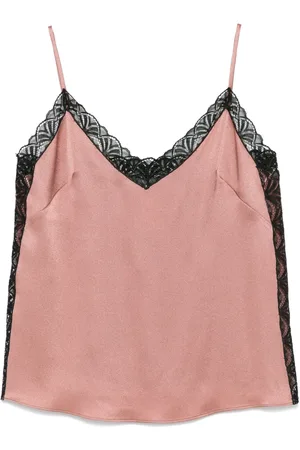 Alberta Ferretti Top con dettaglio in pizzo