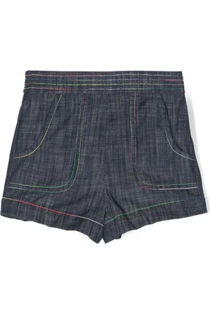 ZIMMERMANN Shorts denim con dettaglio cuciture