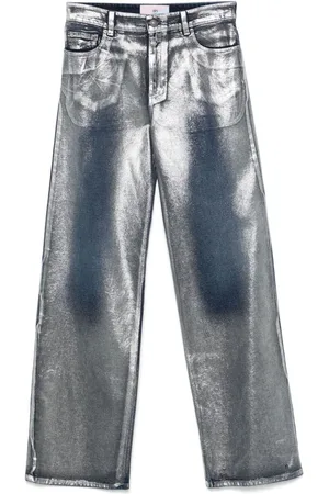 Chiara Ferragni Jeans con effetto metallizzato