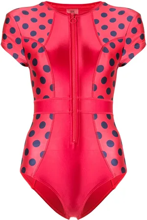 Duskii Costume intero con maniche ad aletta Cerise
