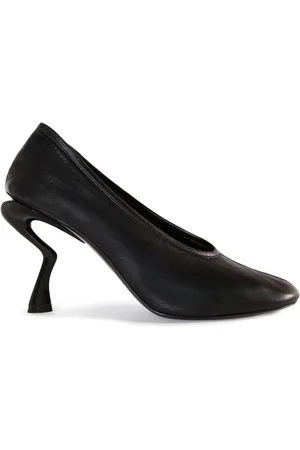 Puccini Pumps in pelle con punta tonda 80mm