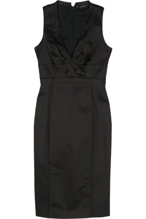 Gucci Abito midi con scollo a V anni 2000