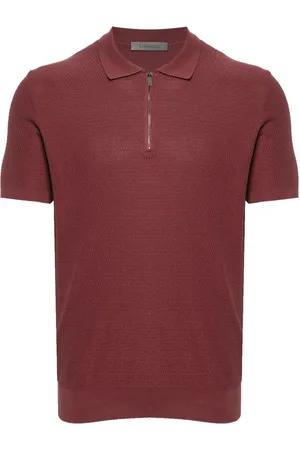 corneliani Polo con effetto jacquard