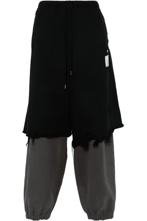 Maison Mihara Yasuhiro Pantaloni sportivi con design a strati
