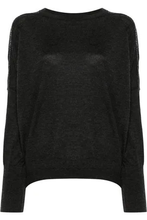 Brunello Cucinelli Maglione con dettaglio Monili
