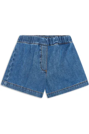 VERSACE Shorts denim con vita elasticizzata
