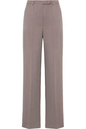 Styland Pantaloni dritti con rifinitura in grosgrain