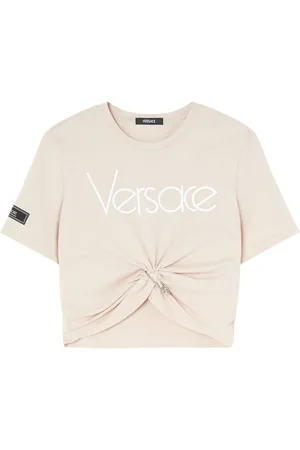 VERSACE T-shirt Safety Pin crop