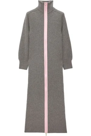 Msgm Abito midi con orlo a contrasto
