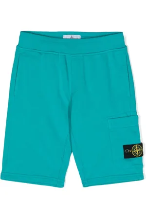 Stone Island Shorts sportivi con applicazione Compass