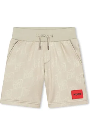 HUGO BOSS Shorts sportivi con monogramma
