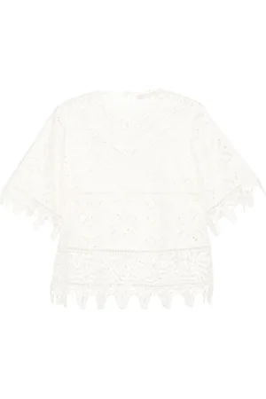 ULLA JOHNSON Blusa Aria in pizzo sangallo