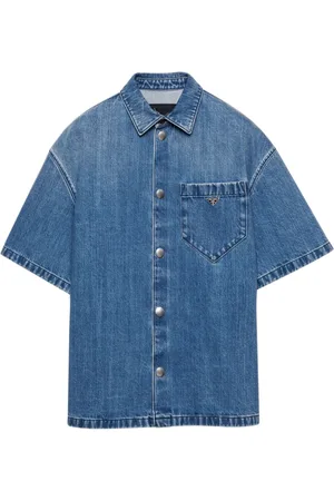 Prada Camicia denim con logo