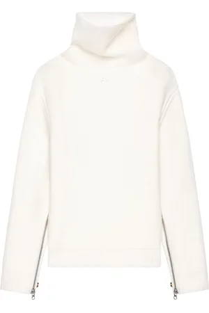 Courrèges Maglione oversize con collo rialzato
