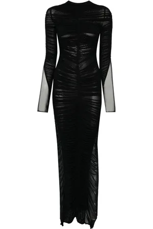 MUGLER Abito lungo con ruches