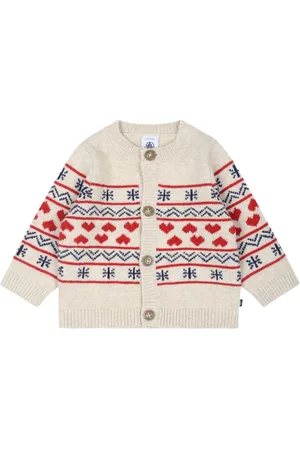 Petit Bateau Cardigan con effetto jacquard