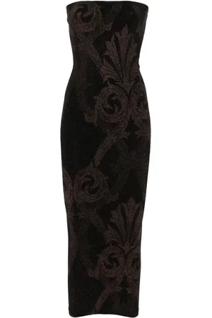 Wolford Abito midi metallizzato a fiori jacquard x ETRO