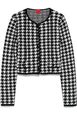 HUGO BOSS Cardigan con motivo pied-de-poule