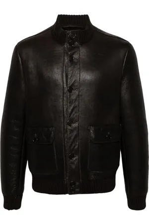 SALVATORE SANTORO Bomber in pelle