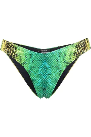 Noire Swimwear Slip bikini con stampa serpente