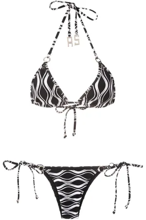 AMIR SLAMA Bikini a triangolo con stampa