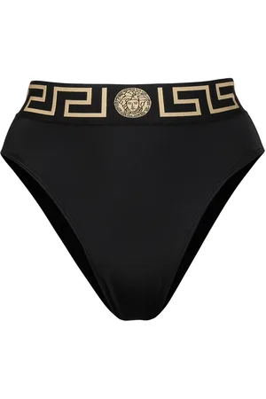 VERSACE Slip bikini Greca a vita alta