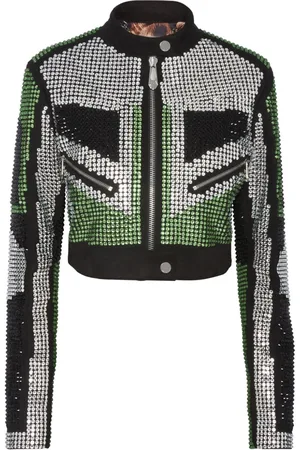 Philipp Plein Giacca biker crop