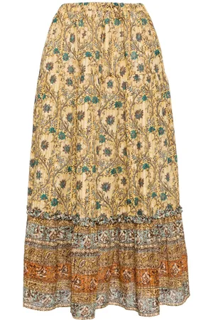 ULLA JOHNSON Gonna con coulisse e stampa Paige Caspia