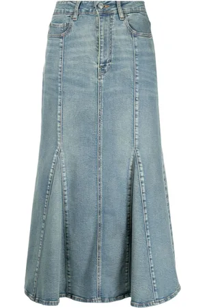 Ganni Gonna denim con applicazione